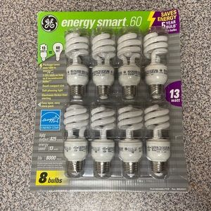 GE 13-Watt Energy Smart - 8 Pack- 60 Watt Replacement light bulbs